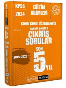 2024 KPSS Eğitim Bilimleri Konu Konu Düzenlenmiş Tamamı Çözümlü Çıkmış Sorular Son 5 Sınav
