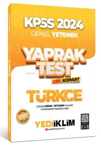 2024 KPSS Genel Yetenek Türkçe Çek Kopart Yaprak Test