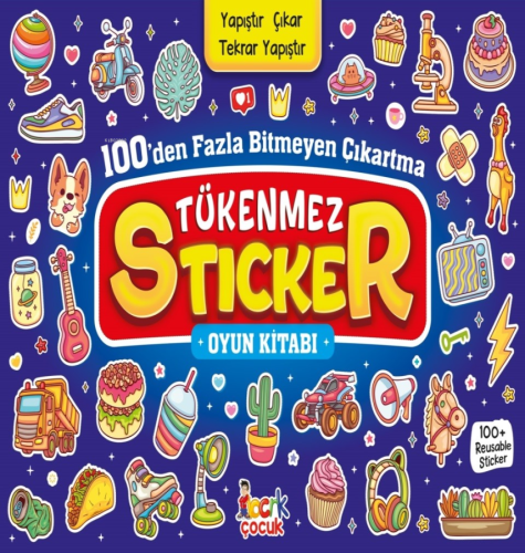 Tükenmez Sticker;100'den Fazla Bitmeyen Çıkartma - (Yapıştır Çıkar Tekrar Yapıştır)