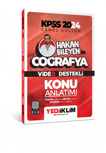 Yediiklim Yayınları 2024 Kpss Hakan Bileyen ile Coğrafya Video Destekli Konu Anlatımı
